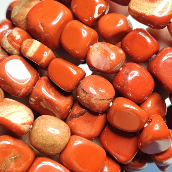 RED JASPER STRETCHY NUGGET BRACELET NATURAL STONE w/ FREE FELT POUCH-NB07 - Picture 6 of 8